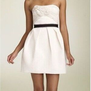 Elegant White Strapless BCBGMAXAZRIA Dress